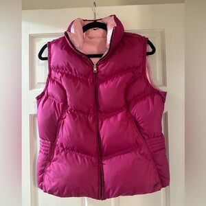 Vintage Nike Reversible Puffer Vest Womens Large Zip Up Y2K Swoosh Logo